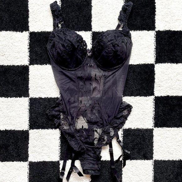 Victoria’s Secret Vintage Black Bodysuit - Picture 1 of 4